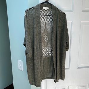 Painted Threads Crochet Back Cardigan